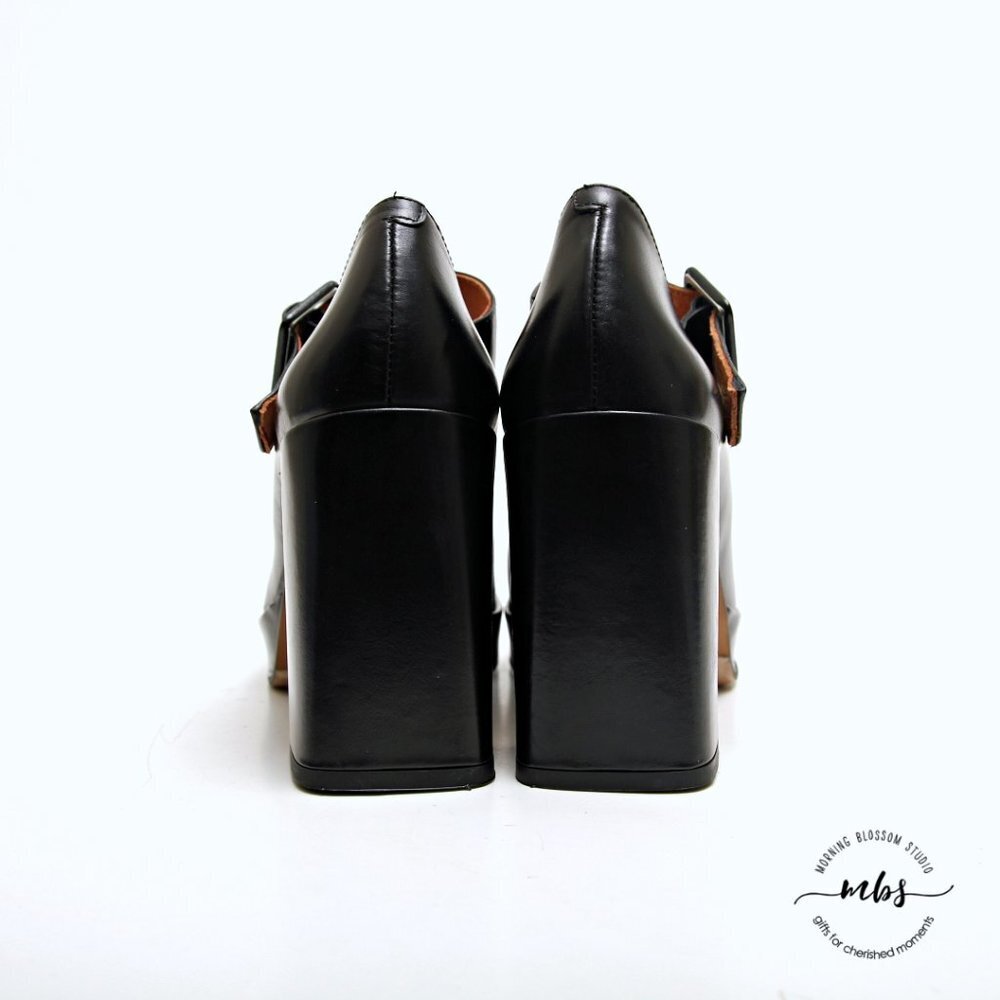 NWT Jonak Paris Mary Jane Block Heels Leather‎ Platform - Picture 6 of 15